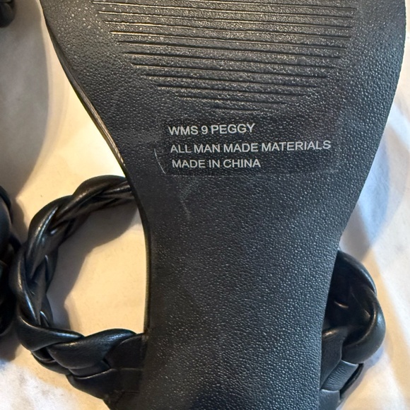 Dolce Vita Black Peggy Braided Sandal Heels - Picture 5 of 10